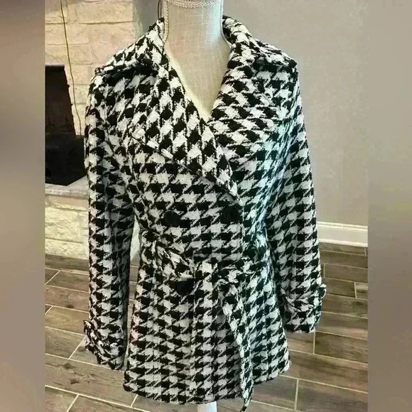 JouJou- Long black and white coat - Large - Picture 7 of 16